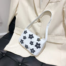 Fashion Women Canvas Flower Underarm Bags Shoulder Totes Female Handbag Purse