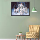 5D Diamond Painting Kit Snowy Man and Bears Full Round Drill DIY Wall Art Crafts