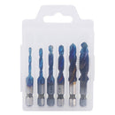 6x Screw Machine Hex Shank Thread Metric Compound Tap Drill Bits (Short) Newly