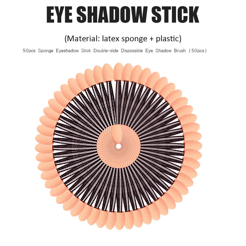 50pcs Professional Sponge Stick Makeup Eye Shadow Brush Women Cosmetic Tool