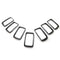 7pcs/set Gloss Black Grille Grill Rings for JEEP Grand Cherokee 2014-2016 Newly