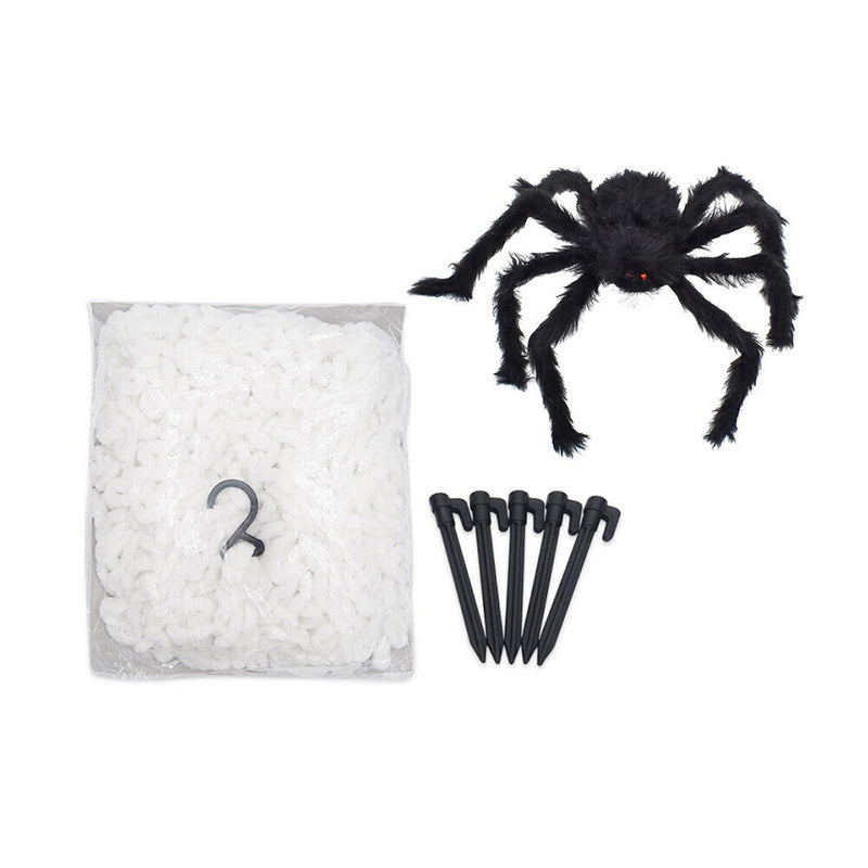 #A 7m Simulated Spider Home Decor Halloween Spider Silk Rope for Haunted House