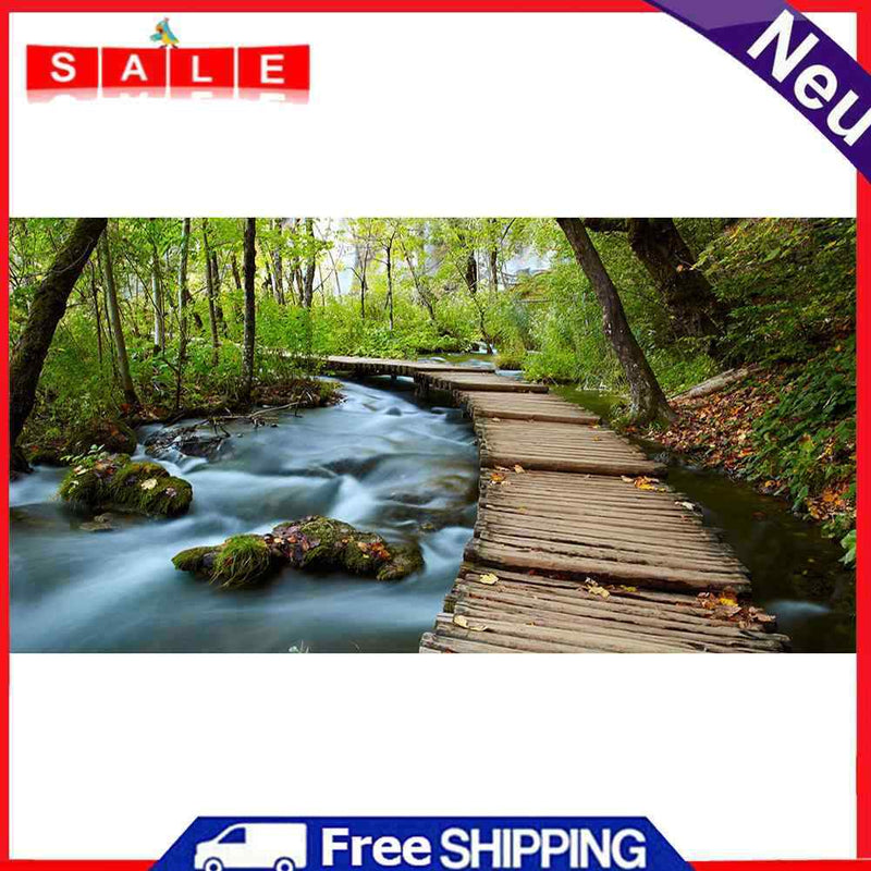 Forest Trestle Bridge Oil Paint By Numbers DIY Canvas Wall Art Picture Crafts
