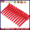 12pcs Hairdressing Sectioning Clamps Clips Salon Hair Styling Tools(Red)