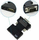 PC 1080P 3.5mm Audio Cable Audio Output Converter HDMI Female to VGA Male