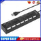 USB Hub 480Mbps Multi USB 2.0 Adapter 7 Port Expander Splitter (Black)