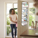 Over The Door Hanging Organizer 5 Large Pockets with Clear Window (White) Newly