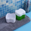 Denture Box Bathroom Travel Denture Cup False Tooth Cleaning Container (E) Newly