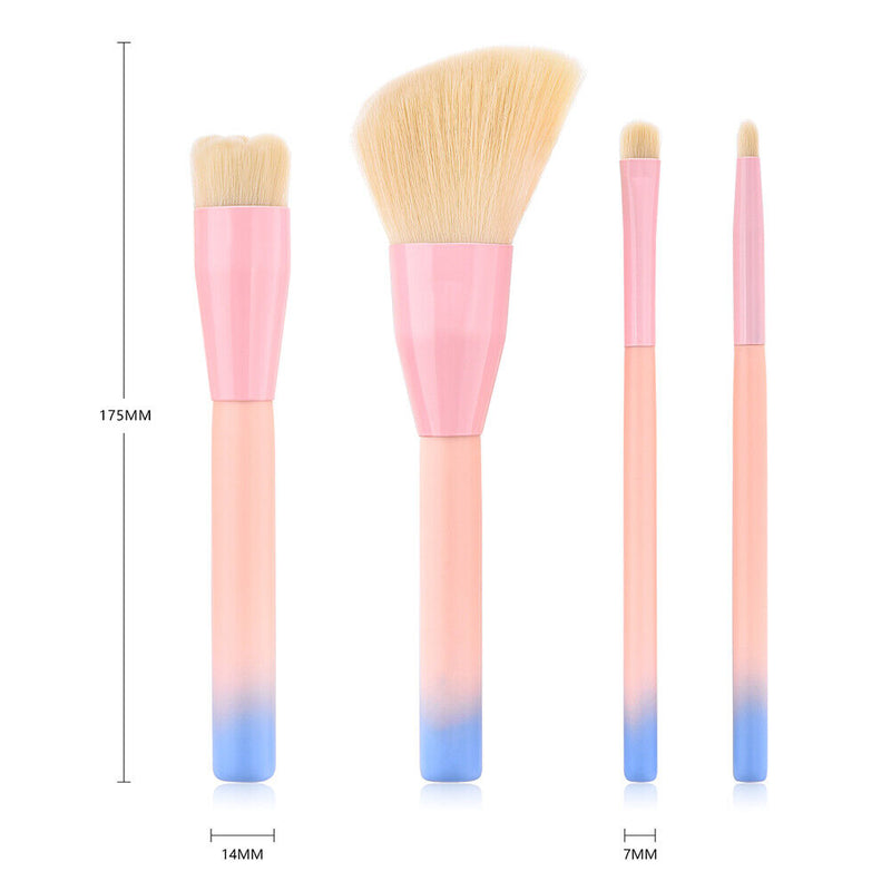 4pcs Gradient Color Cosmetic Powder Foundation Eyeshadow Makeup Brushes Set