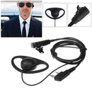 2-Pin D-Shape Earphones Headphones MIC PTT Mic Headphones Earphones for Baofeng Kenw