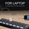 7 Ports High Speed USB 2.0 Hub Splitter w/ON/OFF Switch for Laptop (Black)