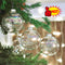 10cm Clear Iridescent Glass Fillable Baubles Balls Christmas Tree Ornaments`