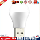 USB Night Bulb Portable Small Book Lamps LED Reading Light (White Light)