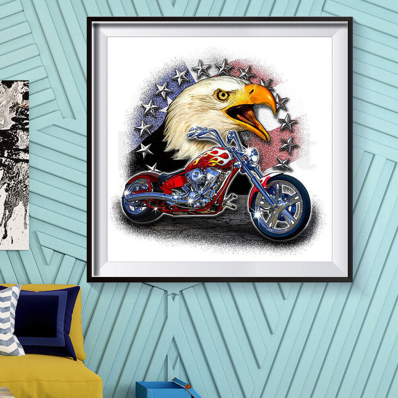 5D DIY Diamond Painting Motorcycle Eagle Embroidery Full Drill Cross Stitch Kits