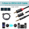 3.5mm Jack Male to 2 RCA Aux Cable Cotton Braided for Home Theater (3 m)