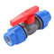 Two-way Ball Valve Plastic for Garden Irrigation PE Pipe Fittings Fish Tank T