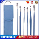 6pcs Ear Wax Picker Kit Health Care Curette Earpick Household Tool (Blue)