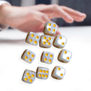 10pcs 16mm Board Game Dices Round Corner 6 Sided Bar Pub Games Dice (White)