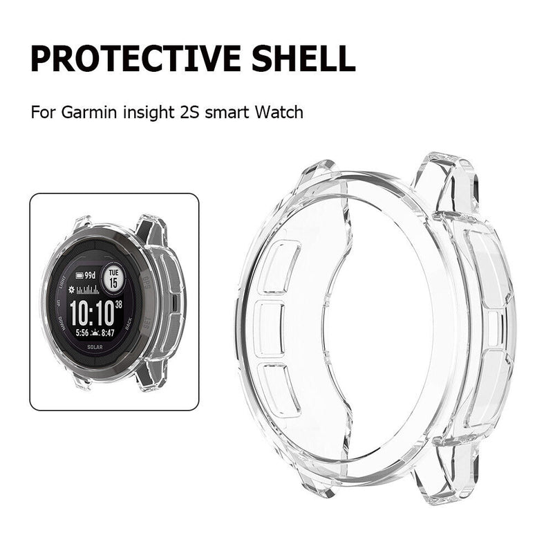 Clear Frame Watch Cover Case for Garmin Instinct 2S Bumper Shell (White) Newly