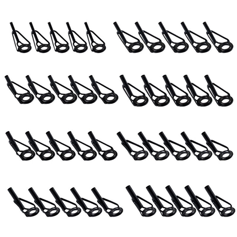 40pcs Fishing Rod Line Guides Eyes Tip Top Ring Circle Kit Fishing Tackle