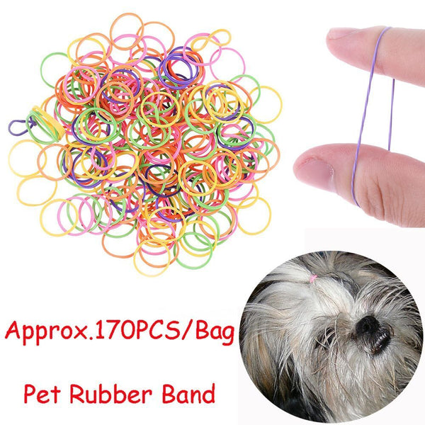 Durable Cat Puppy Pet Rubber Band Dog Headband No Stick Hair Elastic Stretchy