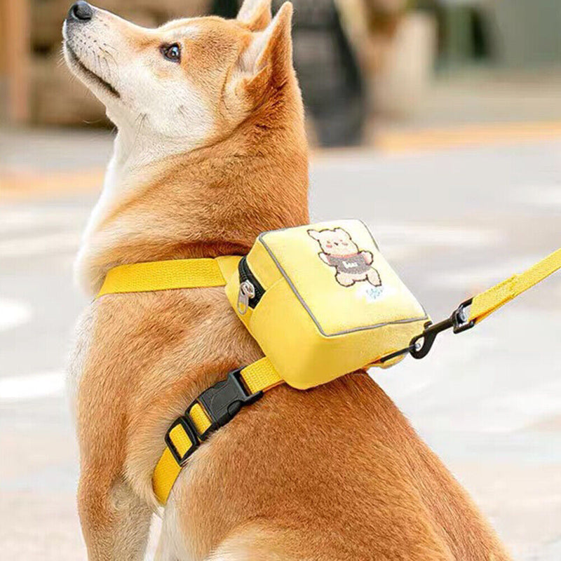 Cat Dog Backpack Printed Chest Strap Harness Traction Rope Dogs Pet Supplie
