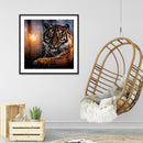 5D DIY Full Round Drill Diamond Painting Novelty Tiger Cross Stitch (B1105)
