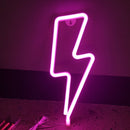 Flash Shaped Neon Lights USB Battery Operated Hanging Night Lamp (Pink) Newly