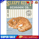 Sleeping Cat Retro Metal Plate Tin Sign Plaque Poster for Bar Club Cafe (1)