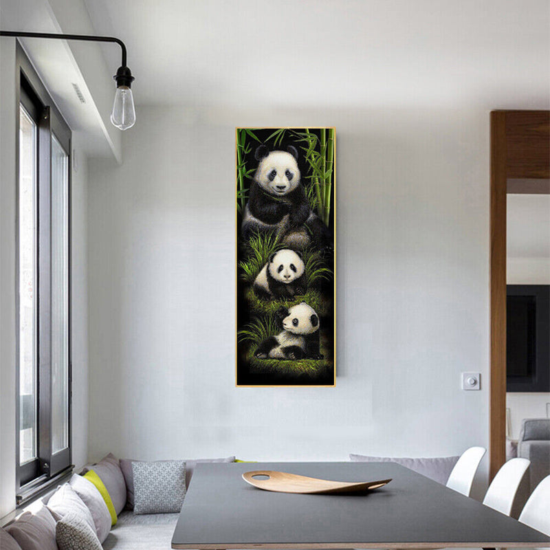 Panda 5D DIY Diamond Painting Rhinestone Full Round Drill for Room Decoration