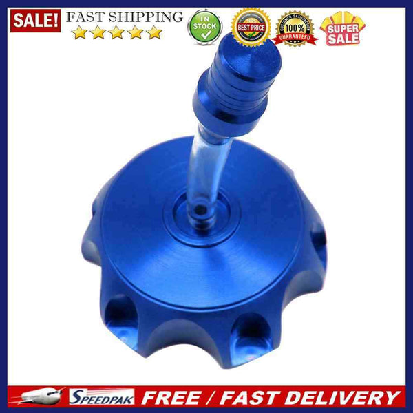 CNC Aluminum Gas Fuel Petrol Tank Cap for Dirt/Pit Bike ATV Quad (Blue)