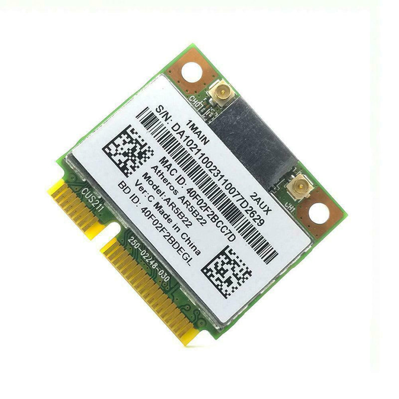 AR5B22 Half Mini PCIe 300Mbps+Bluetooth4.0 WLAN Wifi R2X9 7T6T yt V5K6 G4I2