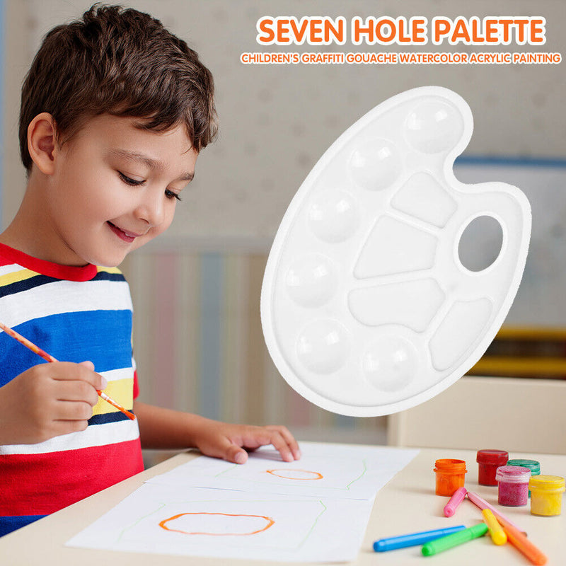 Plastic Palette Art Drawing Tray for Oil Watercolour White Painting Pallet