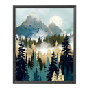 Full Embroidery 3 Strands 11CT Mountain Forest Stamped DIY Cross Stitch Decor
