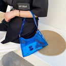 Fashion Women Clear Pure Color Shoulder Hobos Bag Casual Ladies Mini Handbags