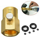 to CGA320 Cylinder Refill Adaptor CO2 Adapter with Bleed Valve For Sodastream
