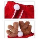 Hot Funny Santa Claus Cape Clothes Antler Hat Pet Christmas Costumes Scarf