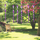 6pcs Bird Repellent Stick Reflective Spiral Deterrent Garden Decor (Purple)