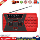 Portable Emergency Radio Solar Weather Radios with Hand Crank (US Red) Newly