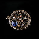1989candy Brooch Peacock Bird Animal, Raw, Colorful, Diamond Framed, Women's Jewelry