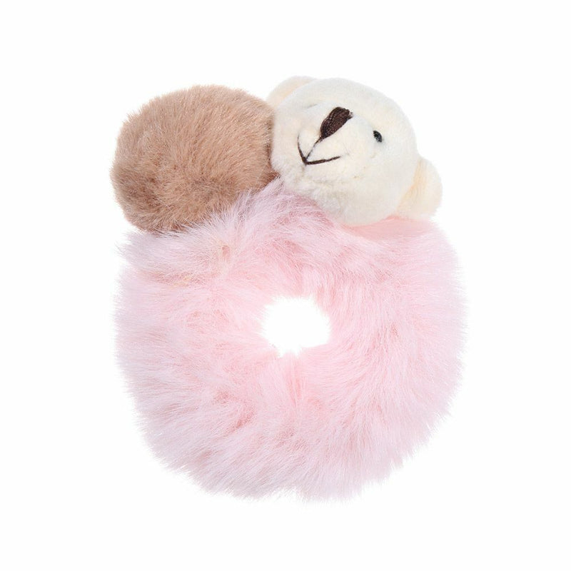 Women Girls Hairball HairBands Hair Tie Plush HairRope Bear Rubber Bands