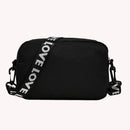 Women Nylon Zipper Shoulder Bags Lady Casual Solid Color Purse Messenger Bag