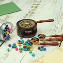 Wooden Deer Shape Wax Seal Stamp Sealing Wax Melting Pot Stove Warmer (B) Newly