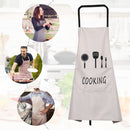 Kitchen Apron Waterproof Oil-Proof Cooking Chef Aprons with Pocket (White) Newly