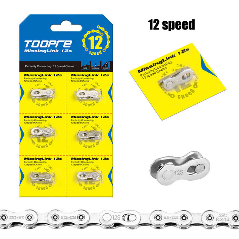 6 Pairs Carbon Steel Quick Master Links for Mountain Road Bike 6/7/8/9/10/11/12S