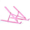Foldable Laptop PC Stand Notebook Adjustable Riser Cooling Bracket (Pink) Newly