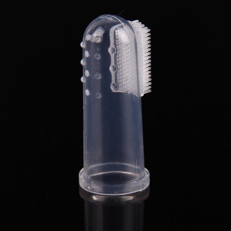 Pet Dog Cat Silicone Finger Toothbrush Oral Dental Cleaning Teeth Care(02)