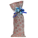 High - end creative bar flower linen wine set snowman red wine bottle sets-15094