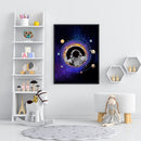 5D Kit Rhinestone Pictures DIY Space Astronaut Full Round Drill Diamond Paint