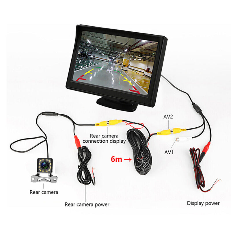 Reverse Camera Dash Monitor 4.3inch Rear-view Display Monitor Auto Accessories